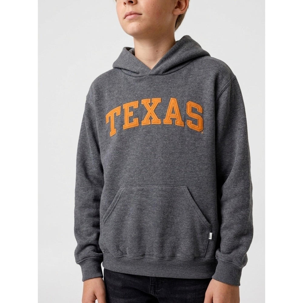 Russell Athletic Texas Longhorns Youth Large Gray Fleece Pullover Hoodie